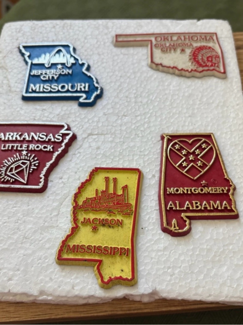 Vintage State Magnets Collection of 15